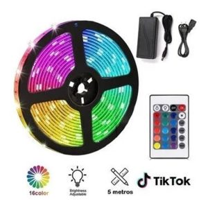 CINTA LED 5050  RGB CON  CONTROL Y  ADAPTADOR