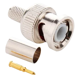 CONECTOR BNC CON ANILLO Y PIN  RG58