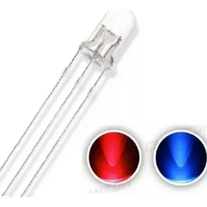 5MM BICOLOR TRANSPARENTE 2PIN AZUL-ROJO