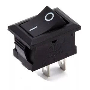 SWITCH ON - OFF REVERSIBLE 2 PINES NEGRO 10A