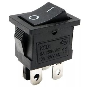 SWITCH ON-OFF 4 PINES NEGRO 15A