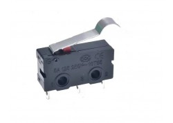 MICROSWITCH PALANCA CURVA CORTA 3 PINES 5A