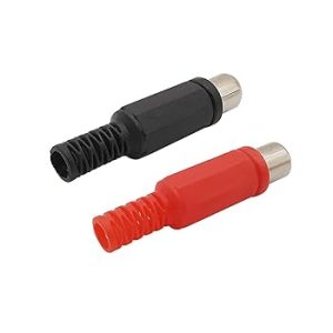 PLUG RCA HEMBRA ROJO Y NEGRO
