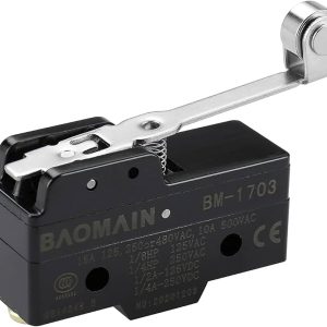 MICROSWITCH IDUSTRIAL PALANCA LARGA CON ROLDANA 15A